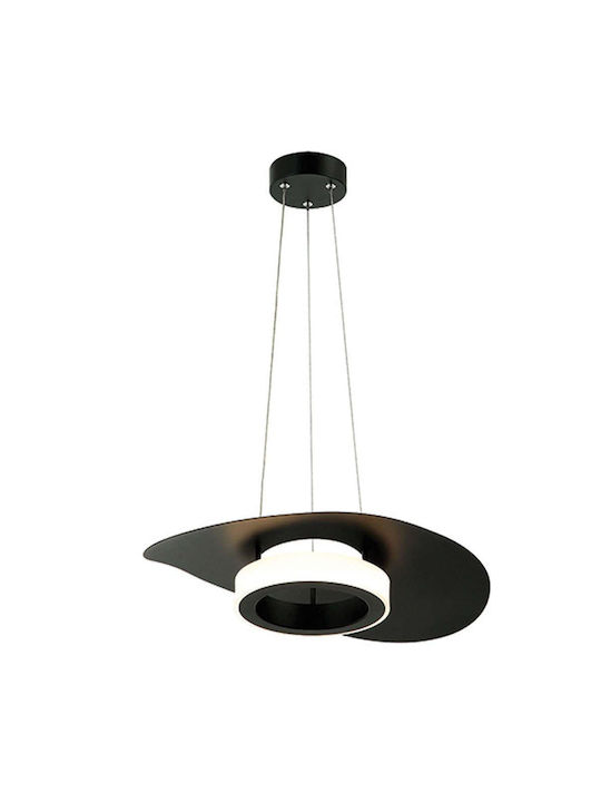 Zambelis Lights Μοντέρνο Κρεμαστό Φωτιστικό με Ενσωματωμένο LED σε Μαύρο Χρώμα 22132