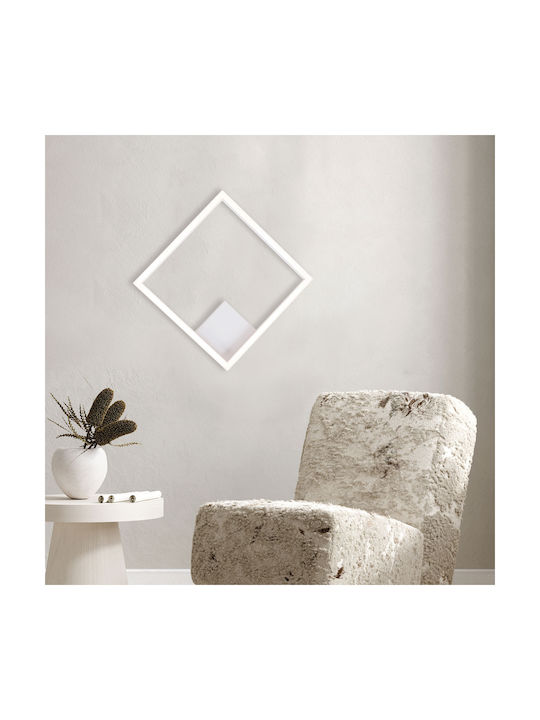 Zambelis Lights Μοντέρνα Μεταλλική Πλαφονιέρα Οροφής με Ενσωματωμένο LED σε Λευκό χρώμα 32cm 2030