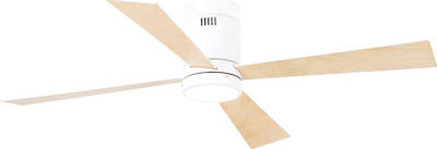 Zambelis Lights 19137 Ανεμιστήρας Οροφής 124cm με Φως και Τηλεχειριστήριο Μπεζ