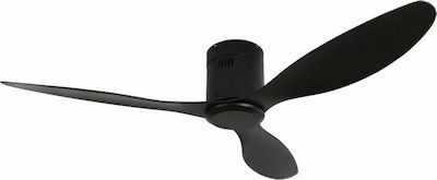 Zambelis Lights 20257 Ανεμιστήρας Οροφής 137cm με WiFi και Τηλεχειριστήριο Μαύρος