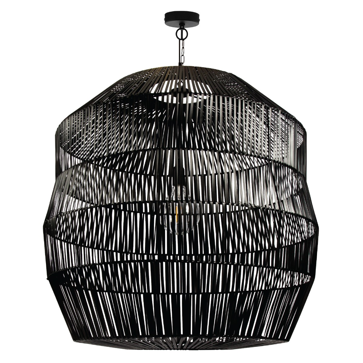 VK Lighting VK/03147PE/78 Vintage Κρεμαστό Φωτιστικό Μονόφωτο με Ντουί E27 σε Μαύρο Χρώμα