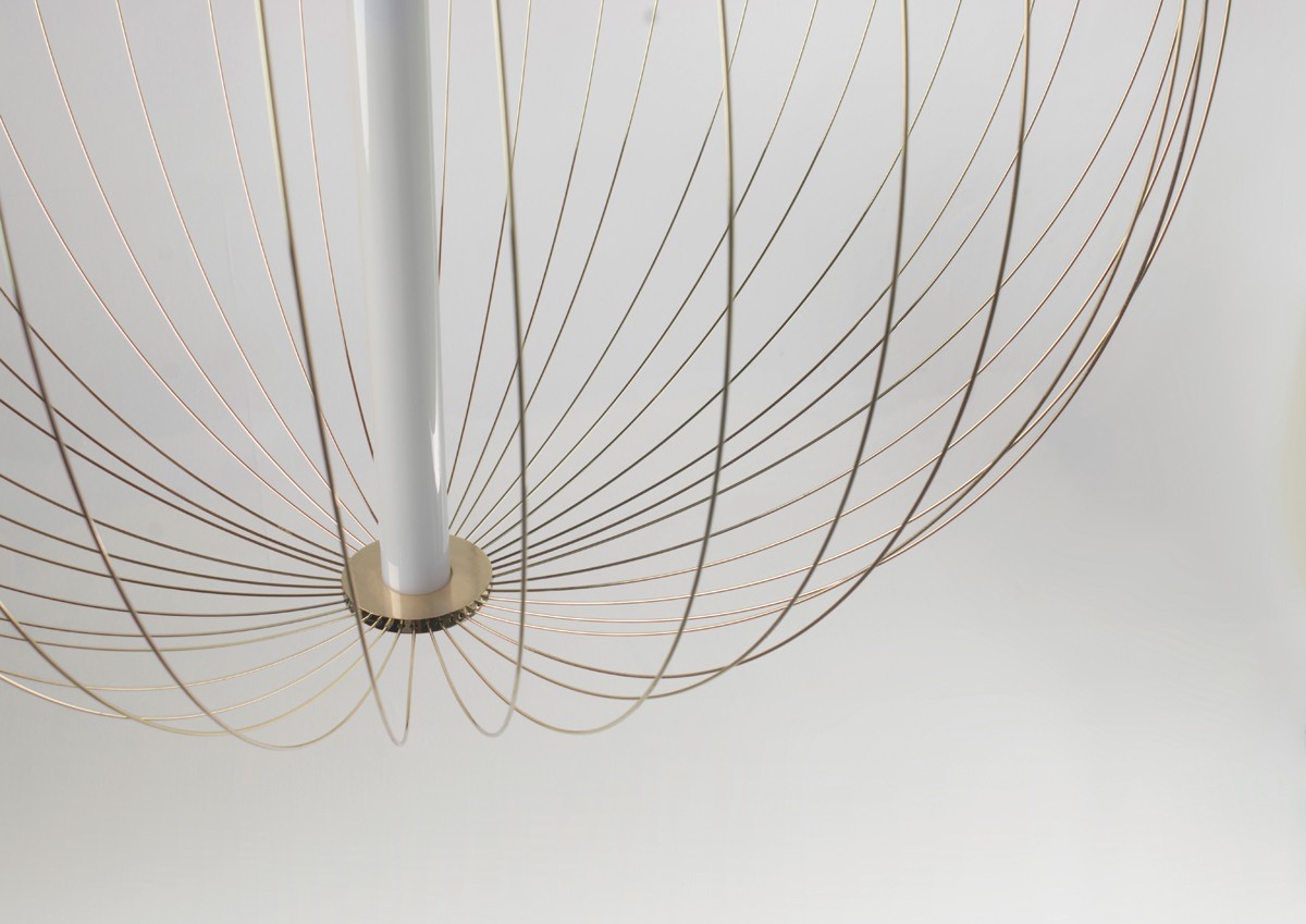 VK Lighting VK/04388/PE/B/W Μοντέρνο Κρεμαστό Φωτιστικό με Ενσωματωμένο LED σε Μαύρο Χρώμα - second view