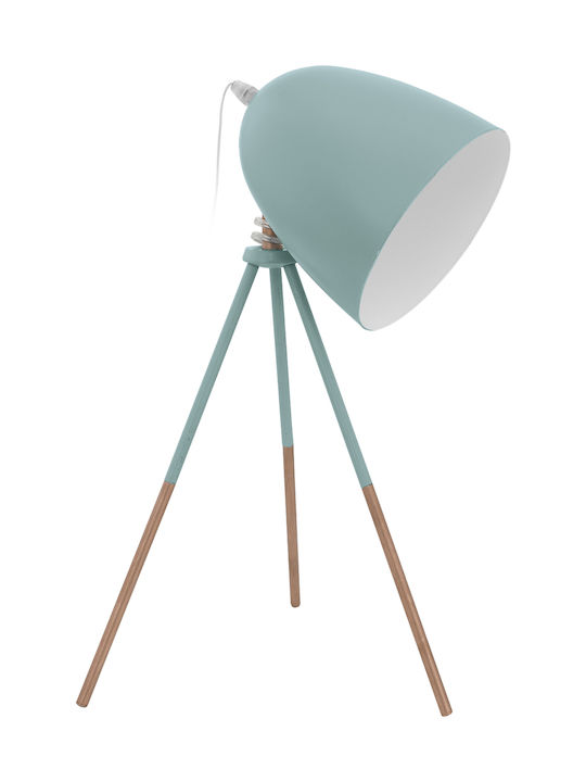 Eglo Πορτατίφ με Τιρκουάζ Καπέλο και Τιρκουάζ Βάση 49337