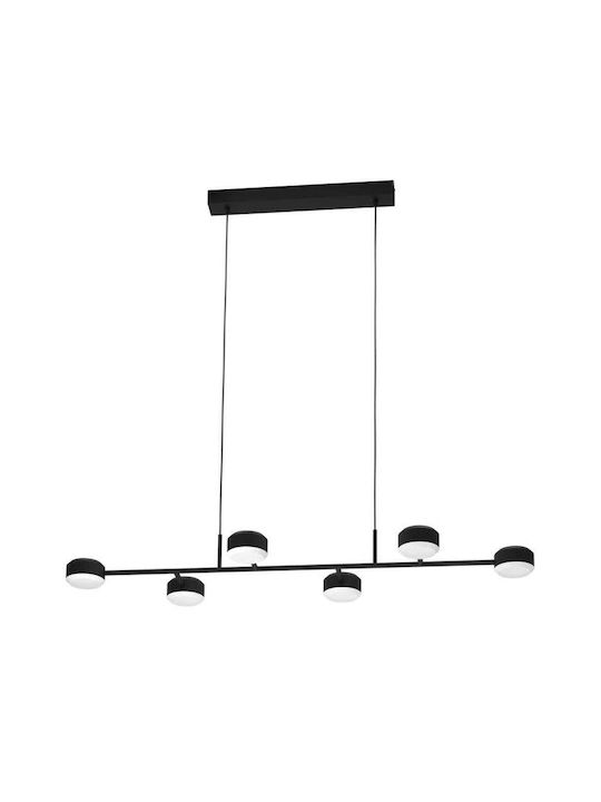 Eglo Caranacoa Μοντέρνο Κρεμαστό Φωτιστικό Ράγα με Ενσωματωμένο LED σε Μαύρο Χρώμα 900562