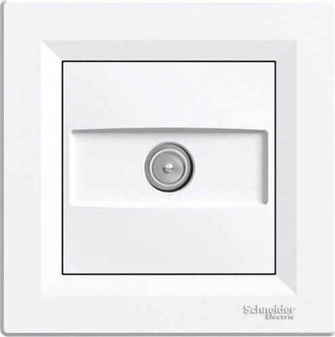 Schneider Electric Asfora Πρίζα Κεραίας Τηλεόρασης σε Λευκό Χρώμα EPH3200221