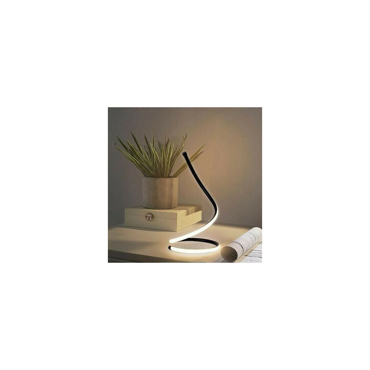 Atman Επιτραπέζιο Διακοσμητικό Φωτιστικό LED Dimmable σε Ασημί Χρώμα LEG-T8008