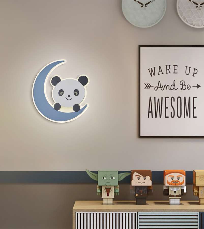 Atman Παιδικό Φωτιστικό Τοίχου Led Πλαστικό Blue Panda LEG-699