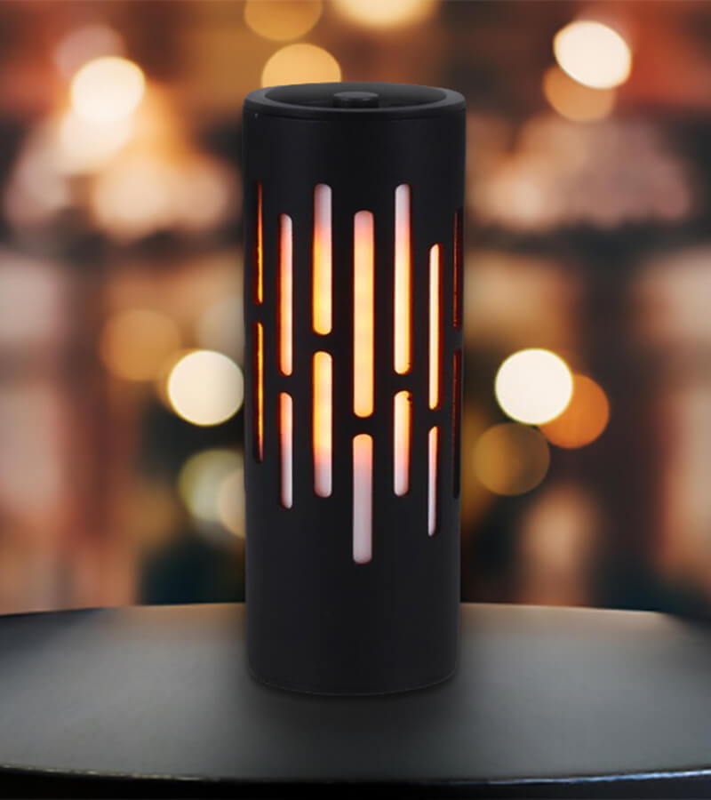 Atman Επιτραπέζιο Διακοσμητικό Φωτιστικό LED Μπαταρίας σε Μαύρο Χρώμα LEG-TDN1013