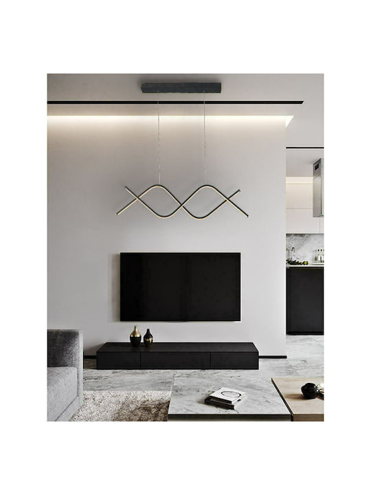 Atman Lugo Μοντέρνο Κρεμαστό Φωτιστικό με Ενσωματωμένο LED σε Μαύρο Χρώμα LEG-22004 BL - second view