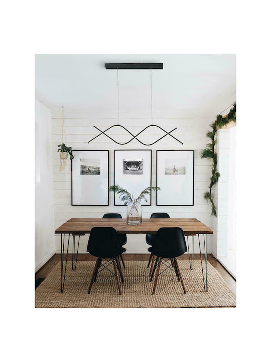 Atman Lugo Μοντέρνο Κρεμαστό Φωτιστικό με Ενσωματωμένο LED σε Μαύρο Χρώμα LEG-22004 BL