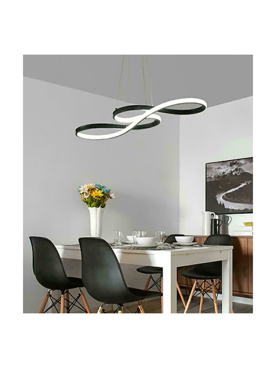 Atman Girona Μοντέρνο Κρεμαστό Φωτιστικό με Ενσωματωμένο LED σε Μαύρο Χρώμα LEG-22002 BL - second view