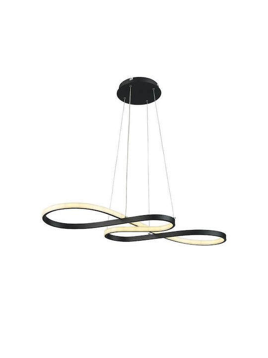 Atman Girona Μοντέρνο Κρεμαστό Φωτιστικό με Ενσωματωμένο LED σε Μαύρο Χρώμα LEG-22002 BL - μικρογραφία 3