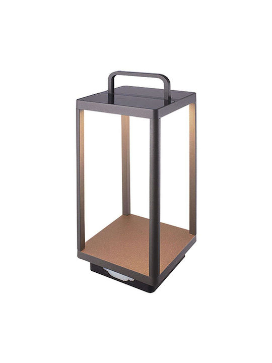 Zambelis Lights Φωτιστικό Φαναράκι LED Εξωτερικού Χώρου 3W με Θερμό Λευκό Φως IP54 Γκρι Ε302