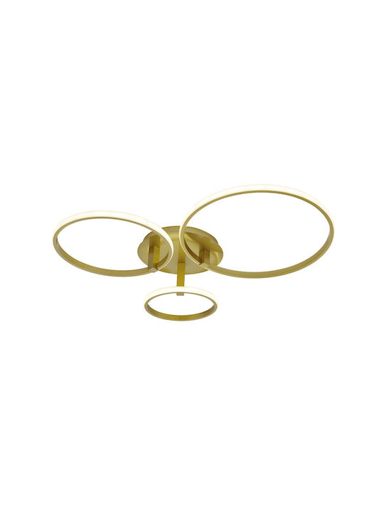 Atman Sevilla Μοντέρνα Μεταλλική Πλαφονιέρα Οροφής με Ενσωματωμένο LED σε Χρυσό χρώμα 45cm LEG-10500/3-GD - second view