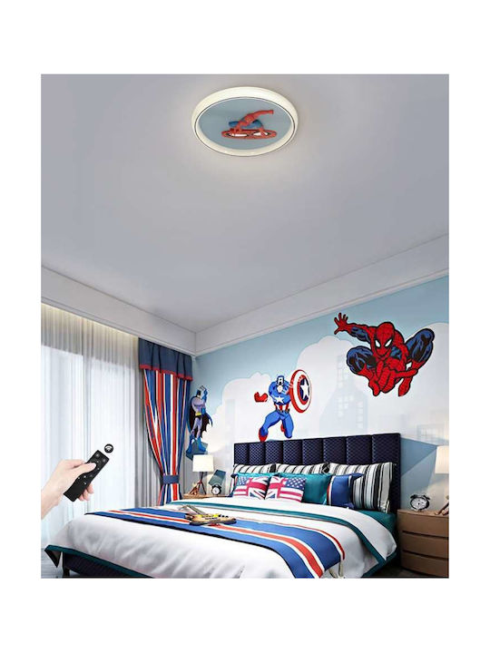 Atman Spiderman Μονόφωτο Παιδικό Φωτιστικό Κρεμαστό 60W με Υποδοχή E27 48cm LEG-11103
