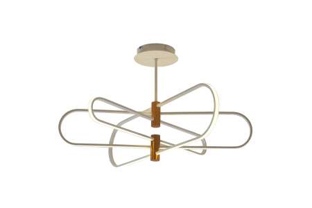 Atman Madrid Μοντέρνα Μεταλλική Πλαφονιέρα Οροφής με Ενσωματωμένο LED σε Λευκό χρώμα 78cm LEG-6032 - second view