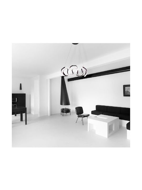 Atman Leggenda Ibiza Μοντέρνο Κρεμαστό Φωτιστικό με Ενσωματωμένο LED σε Μαύρο Χρώμα LEG-6014-BL 