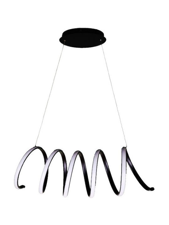 Atman Leggenda Malaga Μοντέρνο Κρεμαστό Φωτιστικό με Ενσωματωμένο LED Black σε Μαύρο Χρώμα LEG-10490-BL - second view