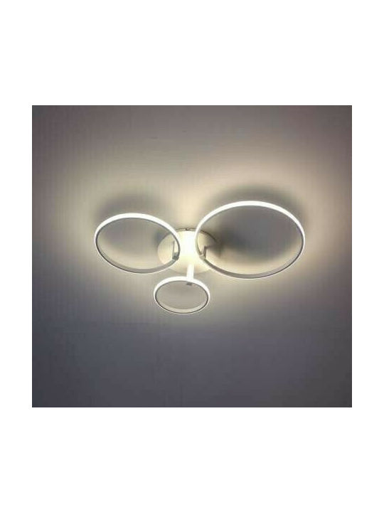 Atman Sevilla Μοντέρνα Μεταλλική Πλαφονιέρα Οροφής με Ενσωματωμένο LED σε Λευκό χρώμα 45cm LEG-10500/3 - second view