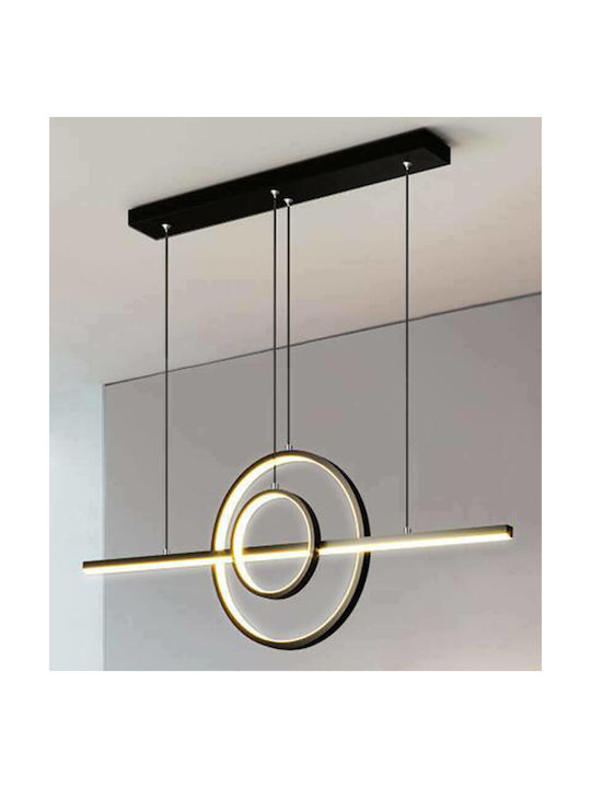 Atman Almeria Μοντέρνο Κρεμαστό Φωτιστικό Ράγα σε Μαύρο Χρώμα LEG-8705 - second view