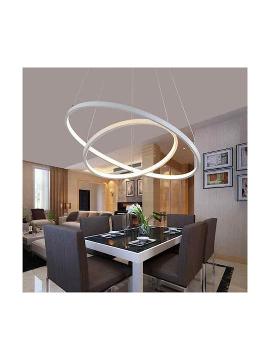 Atman Leggenda Toledo Μοντέρνο Κρεμαστό Φωτιστικό με Ενσωματωμένο LED σε Λευκό Χρώμα LEG-100R02L