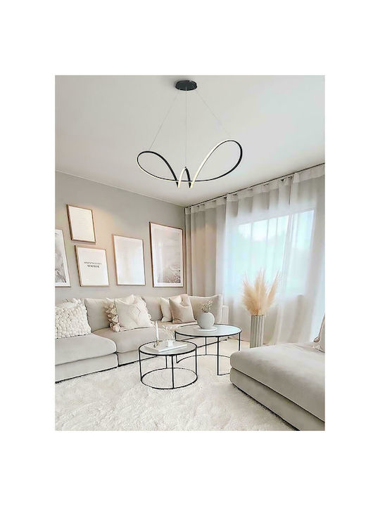 Atman Cordoba Μοντέρνο Κρεμαστό Φωτιστικό με Ενσωματωμένο LED σε Μαύρο Χρώμα LEG-22001-BL