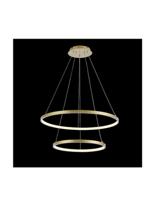 Atman Toledo Μοντέρνο Κρεμαστό Φωτιστικό με Ενσωματωμένο LED σε Χρυσό Χρώμα LEG-100R02L-GD - second view