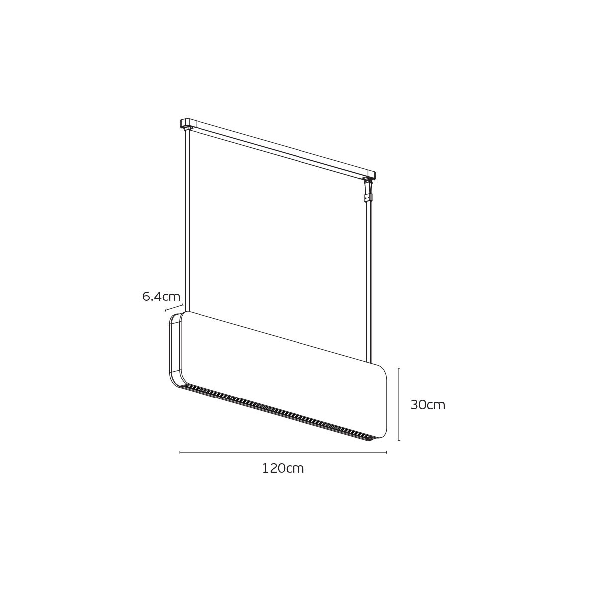 MUTE Ηχομονωτικά φωτιστικά Led Up/Down. 4000K. 45W. 6300lm. Up 130°/Down 65° CRI>80. IP20 Dimmable DALI πράσινο VK/04562/120/GR/C/DA 75168-115773 - second view