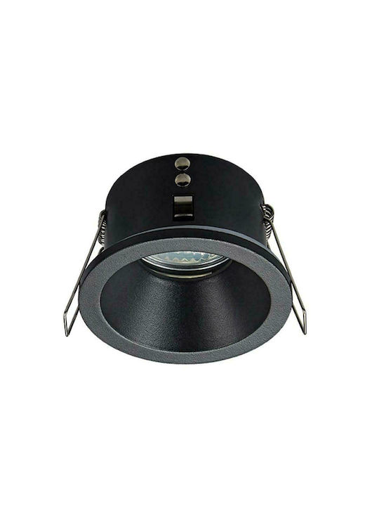 Zambelis Lights Στεγανό Σποτ Οροφής Εξωτερικού Χώρου με Ενσωματωμένο LED σε Μαύρο Χρώμα S046