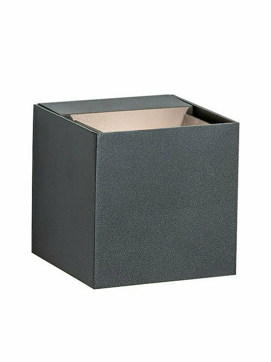 Zambelis Lights Στεγανή Επιτοίχια Πλαφονιέρα Εξωτερικού Χώρου με Ενσωματωμένο LED σε Μαύρο Χρώμα E-109