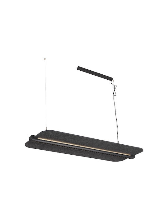 MUTE Ηχομονωτικά φωτιστικά Led Up/Down. 3000K. 60W. 7200lm. Up 125°/Down 60° CRI>80. IP20 Dimmable DALI μαύρο-γκρι VK/04563/132/B-G/W/DA 75168-116773 - second view