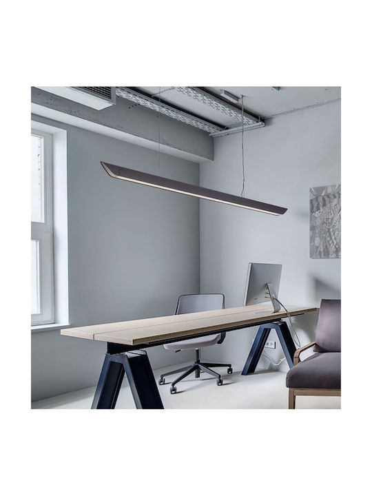 MUTE Ηχομονωτικά φωτιστικά Led 3000K. 60W. 7400lm. 75° CRI>80. L. 242.5cm IP20 Dimmable DALI γκρι VK/04564/242G/W/DA 75168-119773
