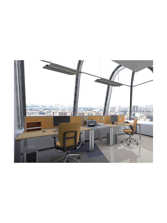 MUTE Ηχομονωτικά φωτιστικά Led Up/Down. 3000K. 60W. 7200lm. Up 125°/Down 60° CRI>80. IP20 Dimmable DALI μαύρο-γκρι VK/04563/132/B-G/W/DA 75168-116773