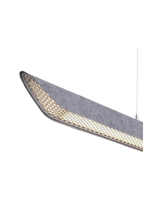 MUTE Ηχομονωτικά φωτιστικά Led 3000K. 60W. 7400lm. 75° CRI>80. L. 242.5cm IP20 Dimmable DALI γκρι VK/04564/242G/W/DA 75168-119773 - μικρογραφία 4