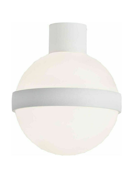 Zambelis Lights Μοντέρνα Γυάλινη Πλαφονιέρα Οροφής με Ενσωματωμένο LED σε Λευκό χρώμα 19cm 20171 - second view