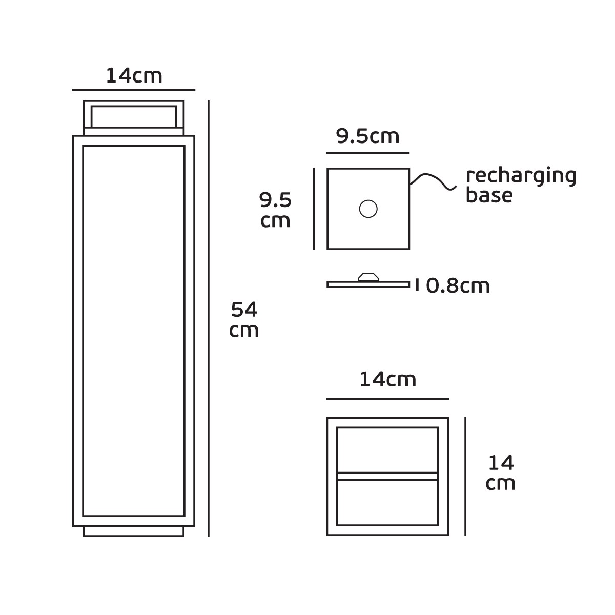 VK Lighting Φωτιστικό Φαναράκι LED Εξωτερικού Χώρου 2.2W με Θερμό Λευκό Φως IP54 ΜΑΥΡΟ VK/03211/B/W - second view