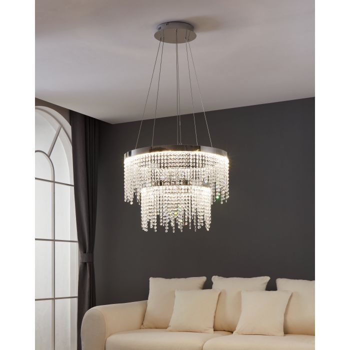 Eglo Antelao Πολυέλαιος με Κρύσταλλα Διάφανος 39281