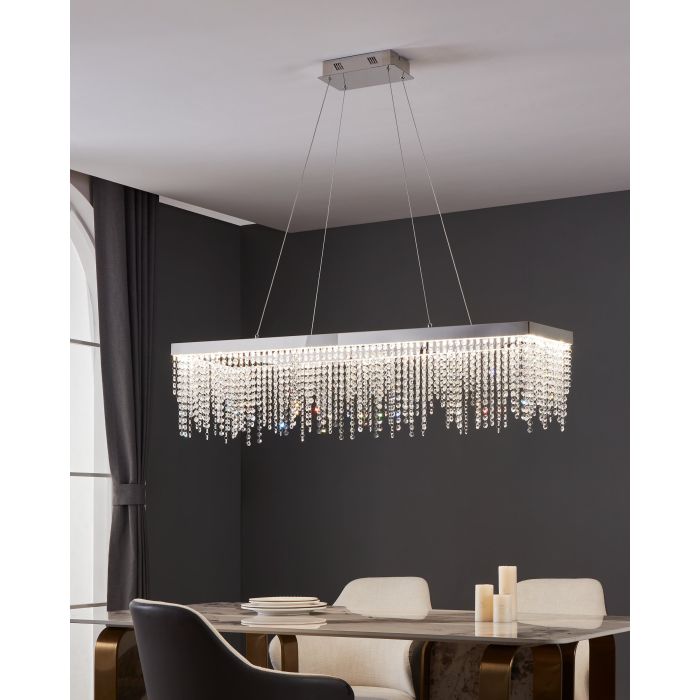 Eglo Antelao Πολυέλαιος με Κρύσταλλα Διάφανος 39283