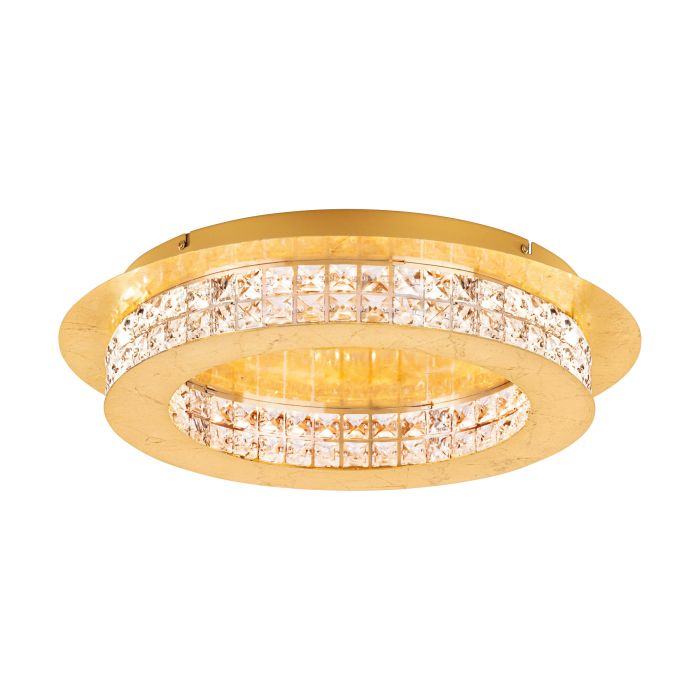 Eglo Principe Μοντέρνα Πλαφονιέρα Οροφής με Ενσωματωμένο LED και Κρύσταλλα σε Χρυσό χρώμα 50cm 39405 - second view