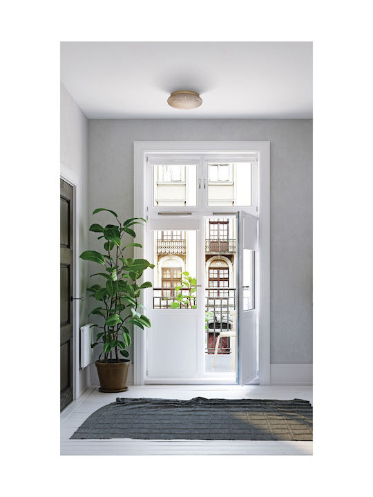 VK Lighting 71165-006741 Πλαφονιέρα Οροφής με Ενσωματωμένο LED σε Χρυσό χρώμα VK/04578/CE/GD/W