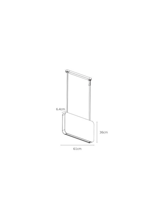 MUTE Ηχομονωτικά φωτιστικά Led Up/Down. 4000K. 22W. 3200lm. Up 130°/Down 65° CRI>80. IP20 Dimmable DALI πορτοκαλί VK/04561/45/OR/C/DA 75168-111773 - second view