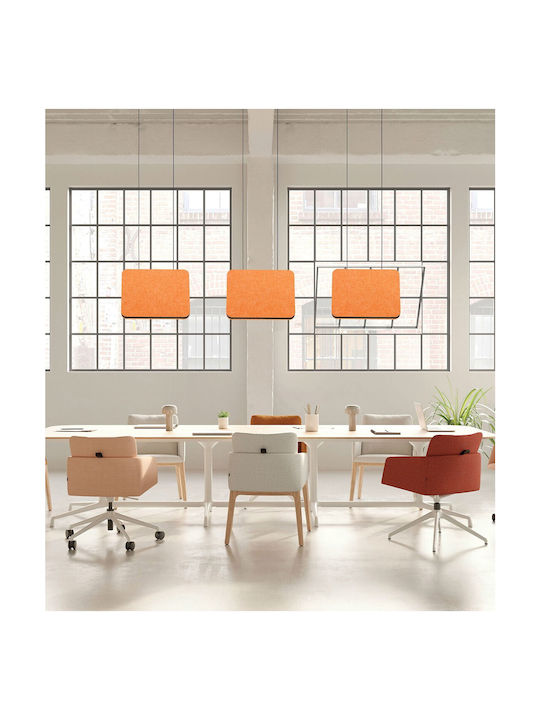 MUTE Ηχομονωτικά φωτιστικά Led Up/Down. 4000K. 22W. 3200lm. Up 130°/Down 65° CRI>80. IP20 Dimmable DALI πορτοκαλί VK/04561/45/OR/C/DA 75168-111773